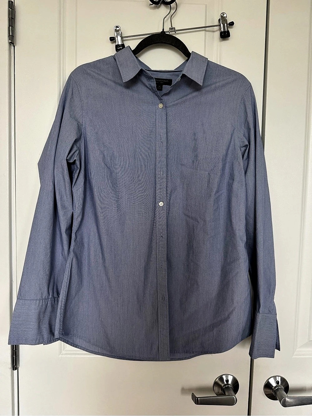 Banana Republic Riley Shirt Button Down Blue Size 14